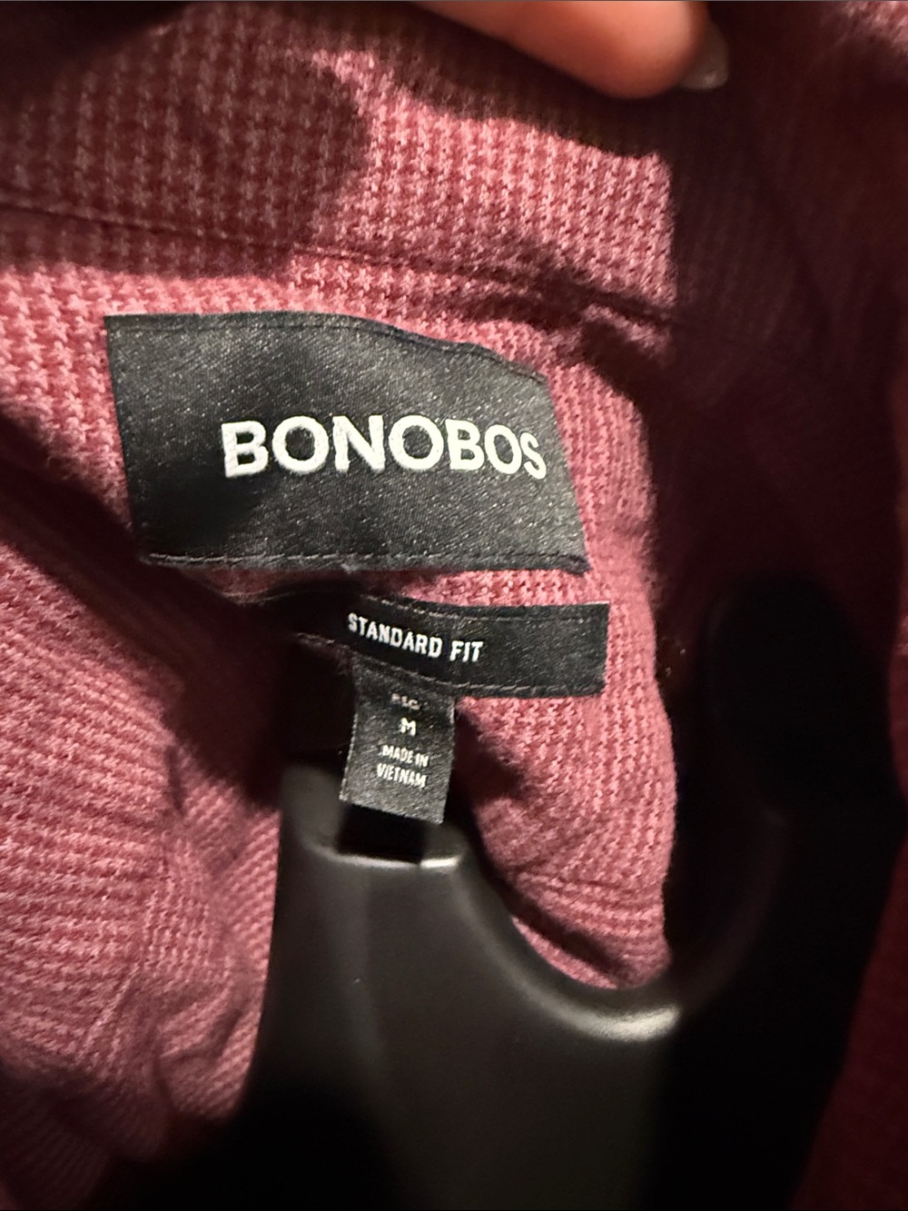 Bonobos Men's Button-Down Shirt in Deep Raspberry - Picture 2 of 3